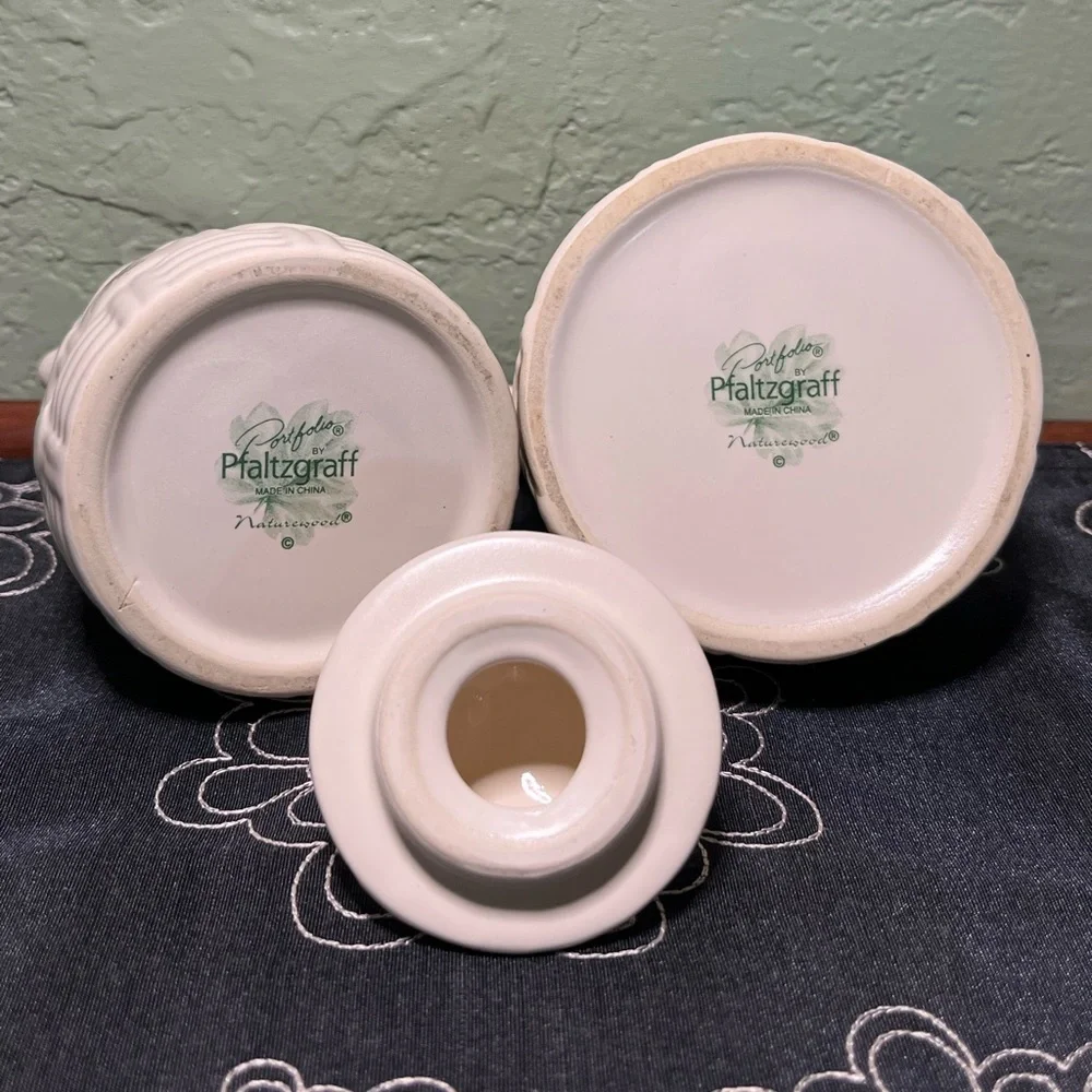 Vintage Pfaltzgraff Naturewood Mini Creamer & Sugar Bowl Set